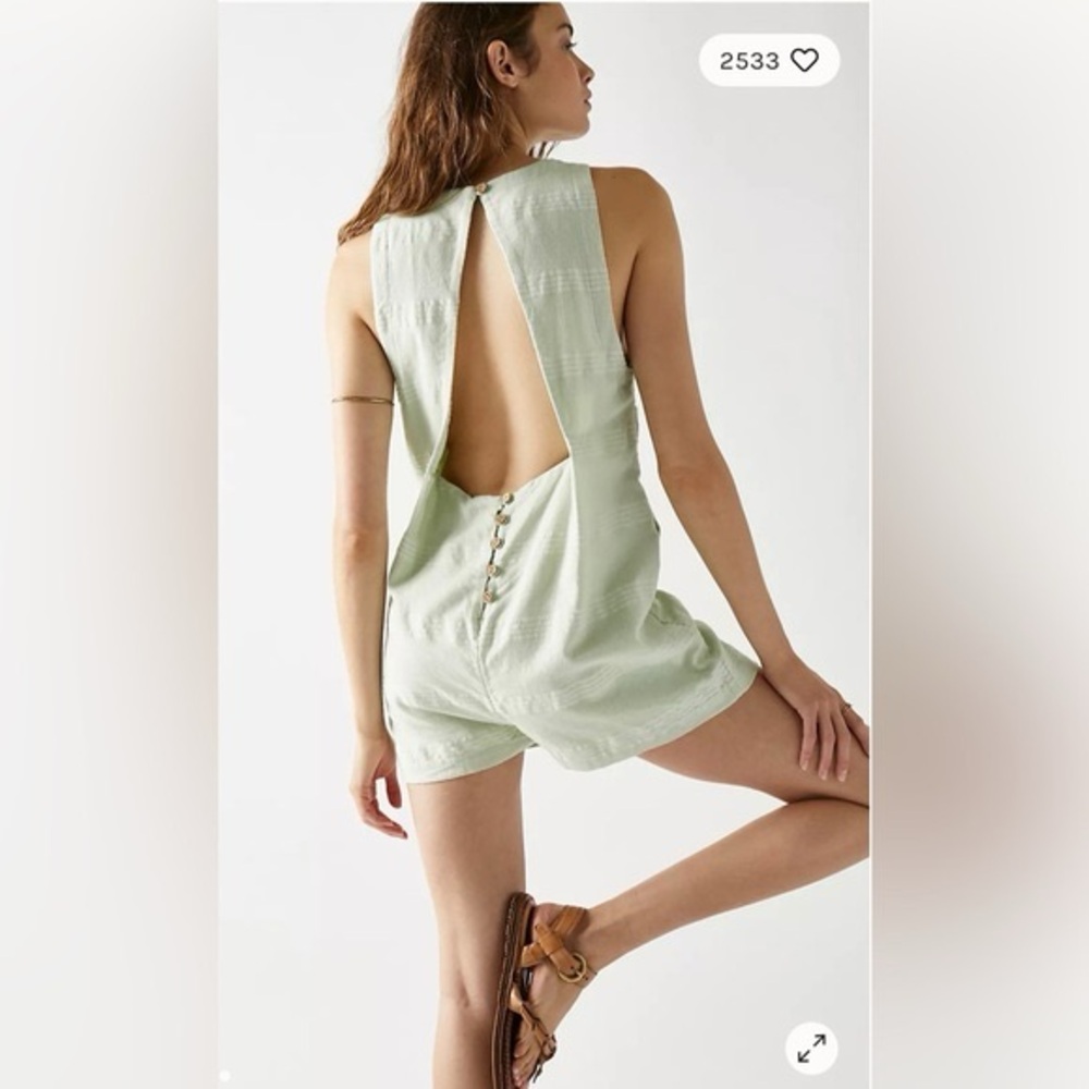 Free People Light Green Sleeveless Romper - Picture 2 of 10